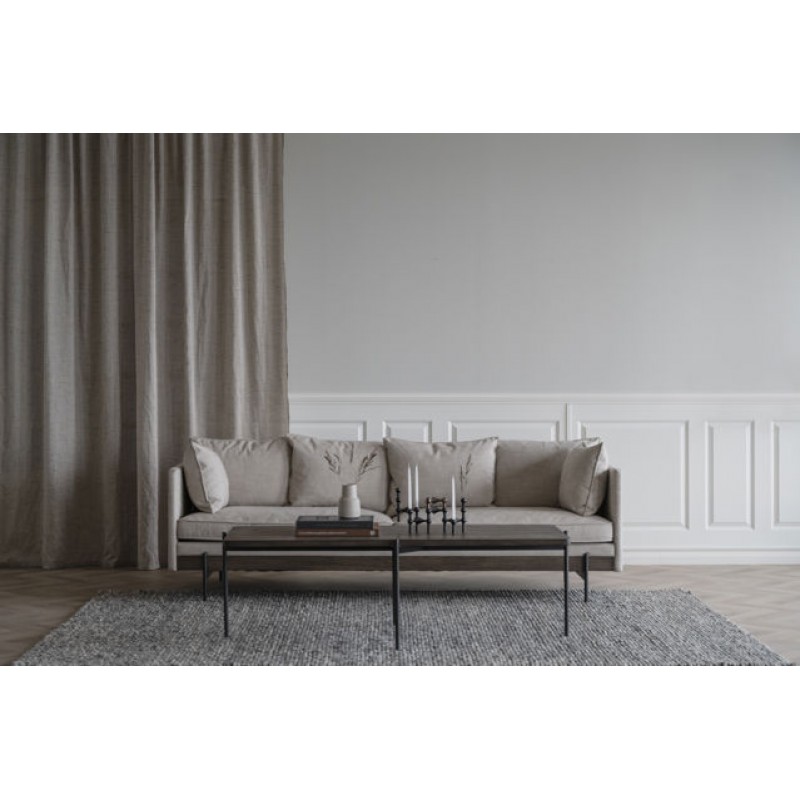 RO Shelton 3-Seater Sofa Beige/Black